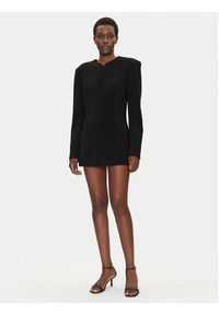 NORMA KAMALI Marynarka KK4244PLG86001 Czarny Regular Fit. Kolor: czarny. Materiał: syntetyk #4