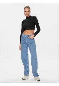 Calvin Klein Jeans Bluzka J20J221312 Czarny Slim Fit. Kolor: czarny. Materiał: syntetyk