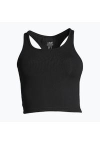 CASALL - Koszulka Damska Casall Crop Rib Racerback Oddychająca Elastyczna. Kolor: czarny. Sport: joga i pilates