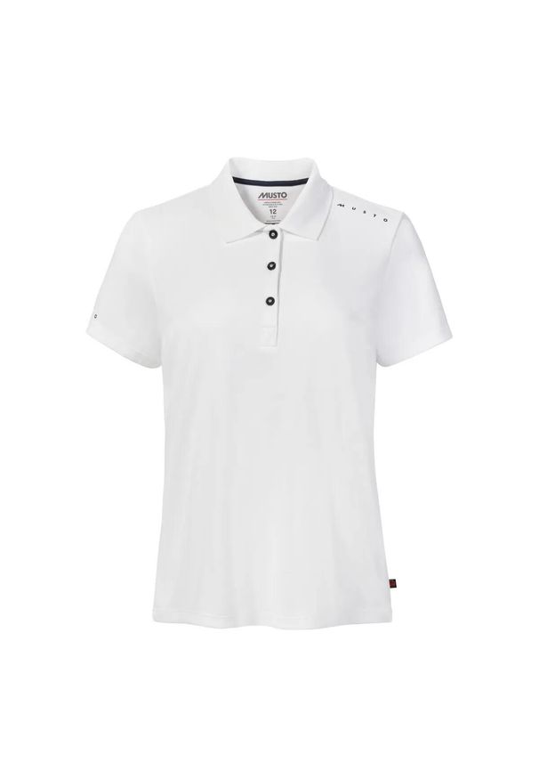 Damska koszulka polo Musto Evolution Sunblock. Typ kołnierza: polo. Kolor: biały