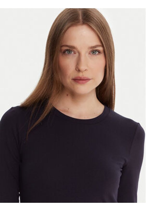 Weekend Max Mara Bluzka Multie 2525946012 Granatowy Slim Fit. Kolor: niebieski. Materiał: wiskoza