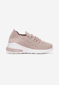 Renee - Beżowe Buty Sportowe Philone. Zapięcie: bez zapięcia. Kolor: beżowy. Materiał: materiał. Szerokość cholewki: normalna. Wzór: aplikacja