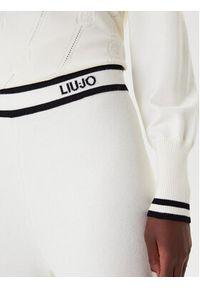 Liu Jo Sport Spodnie dzianinowe TF5252 MS59L Écru Regular Fit. Materiał: syntetyk. Styl: sportowy