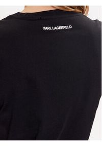 Karl Lagerfeld - KARL LAGERFELD T-Shirt Ikonik 2.0 230W1704 Czarny Regular Fit. Typ kołnierza: dekolt w karo. Kolor: czarny. Materiał: bawełna #4