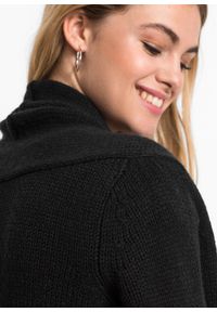 bonprix - Długi sweter bez zapięcia. Kolor: czarny. Długość: długie #3