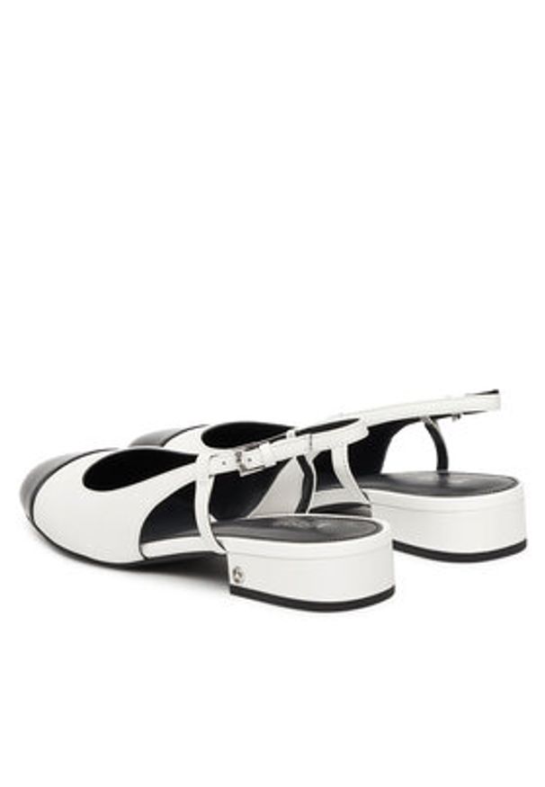 MICHAEL Michael Kors Baleriny Perla 40R4PLFP1L Biały. Kolor: biały. Materiał: skóra