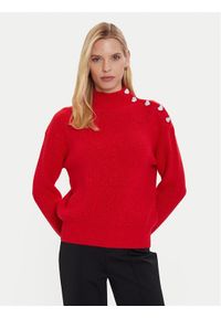 Morgan Golf 232-MSTORI Czerwony Regular Fit. Typ kołnierza: golf. Kolor: czerwony. Materiał: syntetyk #1