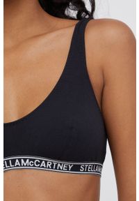 Stella McCartney Lingerie Biustonosz kolor czarny bawełniany gładki. Kolor: czarny. Materiał: bawełna. Rodzaj stanika: odpinane ramiączka. Wzór: gładki #2