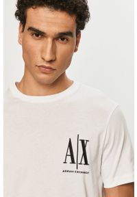 Armani Exchange - T-shirt 8NZTPH.ZJH4Z.NOS. Okazja: na co dzień. Kolor: biały. Wzór: nadruk. Styl: casual #1