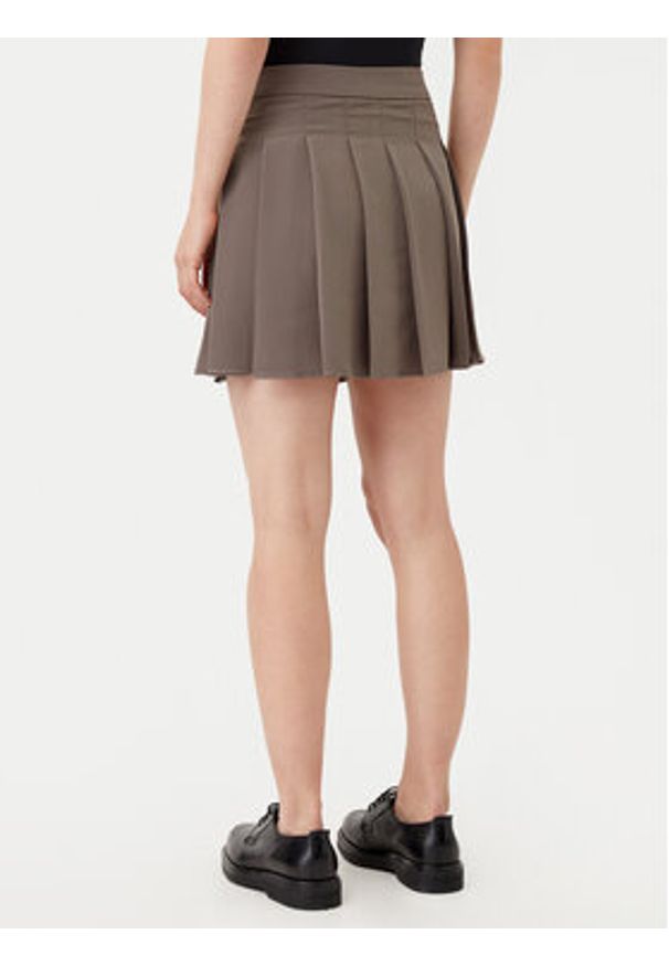 Pieces Spódnica mini Julina 17154916 Khaki Regular Fit. Kolor: brązowy. Materiał: syntetyk