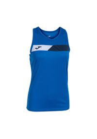 Tank top tenisowy damski Joma Court Sleeveless. Kolor: niebieski. Materiał: poliester. Sport: tenis
