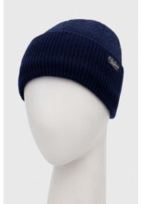Polo Ralph Lauren czapka wełniana kolor granatowy z cienkiej dzianiny wełniana. Kolor: niebieski. Materiał: wełna, dzianina #3