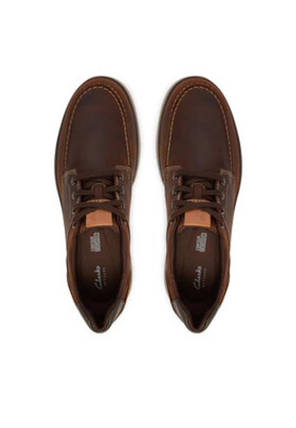 Clarks Półbuty Mullan Moc 26184427 Brązowy. Kolor: brązowy. Materiał: skóra