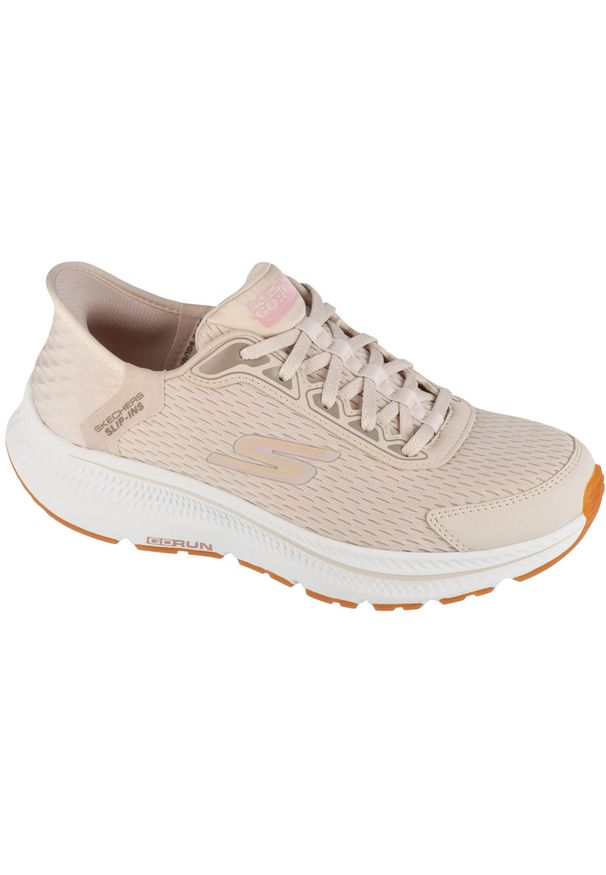 skechers - Buty do biegania damskie, Slip-Ins: Go Run Consistent 2.0 - Endure. Kolor: beżowy. Sport: bieganie