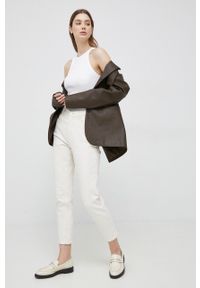 Polo Ralph Lauren top bawełniany kolor biały. Typ kołnierza: polo. Kolor: biały. Materiał: bawełna #4