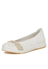 Rieker Baleriny CEO-L3062-80 Biały. Kolor: biały. Materiał: materiał #2