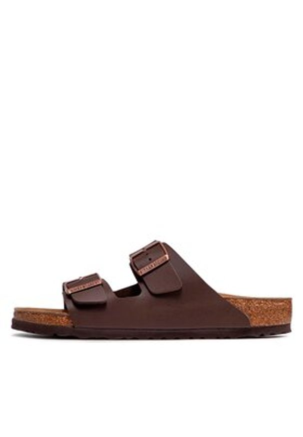 Birkenstock Klapki Arizona Birko-Flor 0051701 Brązowy. Kolor: brązowy. Materiał: skóra