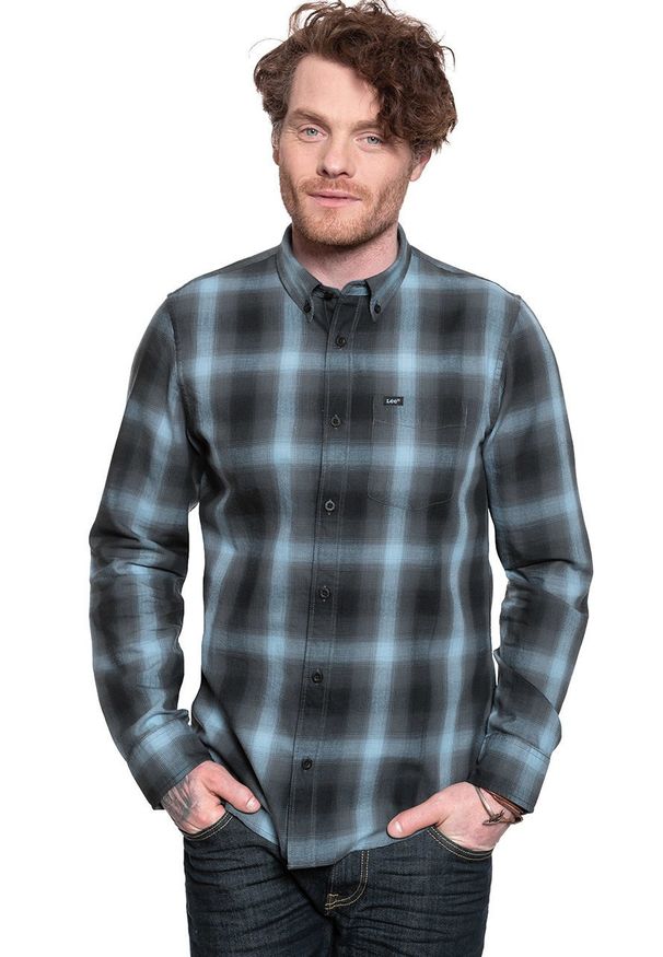 Lee - LEE LEE BUTTON DOWN ASHLEY BLUE L880BFNA 112122998. Typ kołnierza: button down