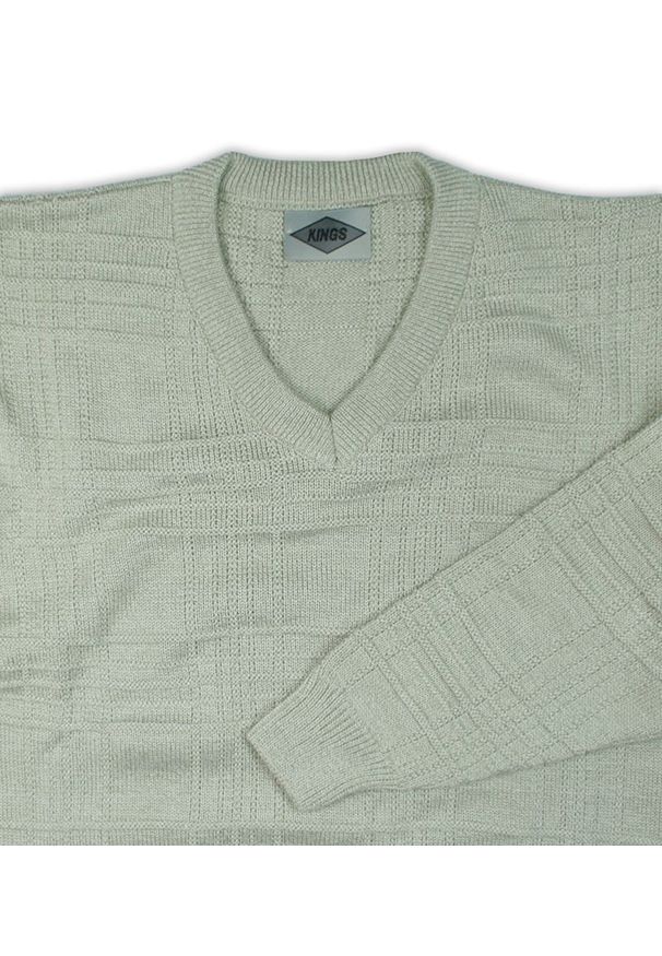 Sweter Kings z dekoltem w serek, na zimę, elegancki