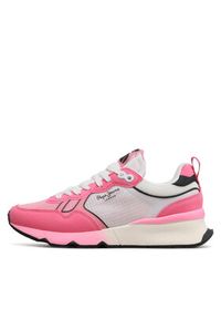 Pepe Jeans Sneakersy Brit Pro Neon W PLS31460 Różowy. Kolor: różowy. Materiał: materiał #2