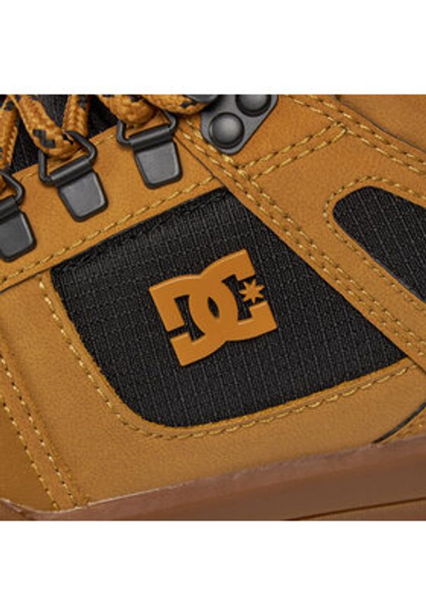 DC Sneakersy Pure Ht Wr ADYB100018 Brązowy. Kolor: brązowy. Materiał: skóra