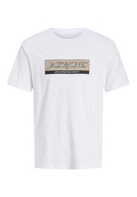 Jack & Jones - Jack&Jones T-Shirt Rinwood 12283628 Biały Regular Fit. Kolor: biały. Materiał: bawełna
