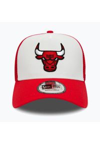 Czapka z daszkiem męska New Era Team Colour Block Trucker Chicago Bulls. Kolor: czerwony, wielokolorowy, biały