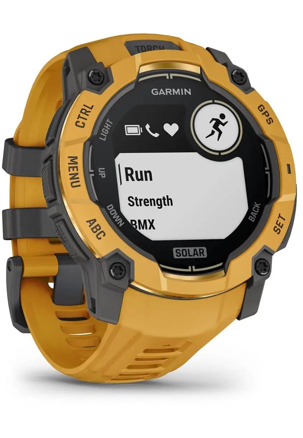 GARMIN - Zegarek sportowy Garmin Instinct 3 Solar - 50mm Pomarańczowy (010-02935-02). Kolor: pomarańczowy. Styl: sportowy