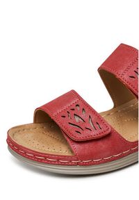 Clara Barson Klapki WYL05010-11 Czerwony. Kolor: czerwony. Materiał: syntetyk, materiał #7