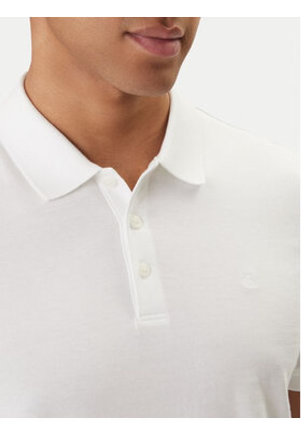 Calvin Klein Jeans Polo Classic Monogram LV04RD255G Biały Regular Fit. Typ kołnierza: polo. Kolor: biały. Materiał: bawełna