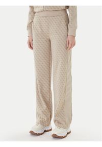 Guess Spodnie dresowe V6RB09 K2042 Beżowy Wide Leg. Kolor: beżowy. Materiał: syntetyk #1