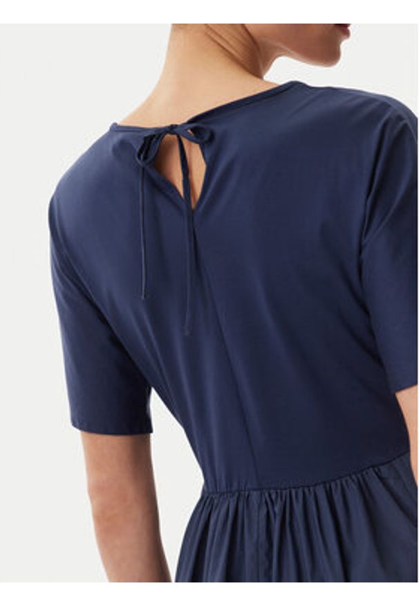 Weekend Max Mara Sukienka codzienna Brozno 2515621082 Granatowy Relaxed Fit. Okazja: na co dzień. Kolor: niebieski. Materiał: bawełna. Typ sukienki: proste. Styl: casual