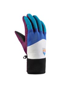 Damskie rękawice narciarskie Viking Downtown. Kolor: czarny, wielokolorowy, zielony. Sezon: zima. Sport: narciarstwo #1