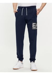 EA7 Emporio Armani Spodnie dresowe 3DPP73 PJ05Z 1554 Granatowy Regular Fit. Kolor: niebieski. Materiał: bawełna