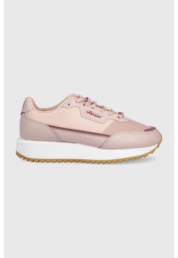 Ellesse sneakersy kolor różowy. Nosek buta: okrągły. Zapięcie: sznurówki. Kolor: różowy. Materiał: guma. Obcas: na platformie