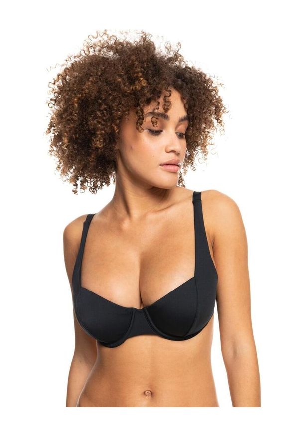 Roxy - Dół bikini z fiszbinami w miseczce D dla Kobiety BEACH CLASSICS Czarny. Kolor: czarny, brązowy, zielony, wielokolorowy. Materiał: nylon, elastan, materiał