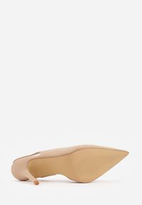 Born2be - Beżowe Sandały na Szpilce z Odkrytą Piętą Rhedeia. Okazja: na co dzień. Kolor: beżowy. Materiał: jeans. Obcas: na szpilce. Styl: casual, elegancki #5