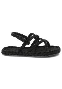 Czarne Sandały Venezia Modne Buty Na Lato. Okazja: na plażę. Kolor: czarny. Materiał: skóra, materiał. Sezon: lato. Styl: klasyczny, elegancki, boho #4