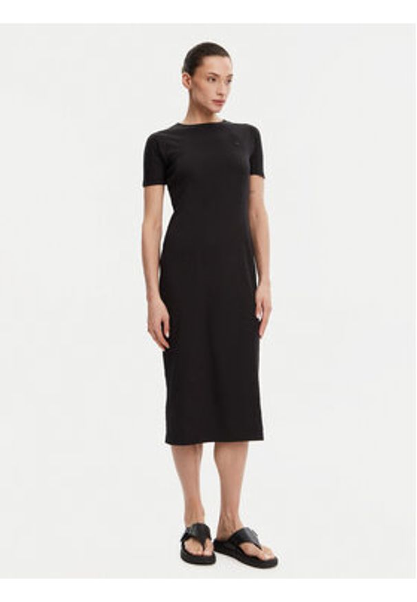 Calvin Klein Sukienka codzienna K20K208299 Czarny Slim Fit. Okazja: na co dzień. Kolor: czarny. Materiał: bawełna. Typ sukienki: proste. Styl: casual