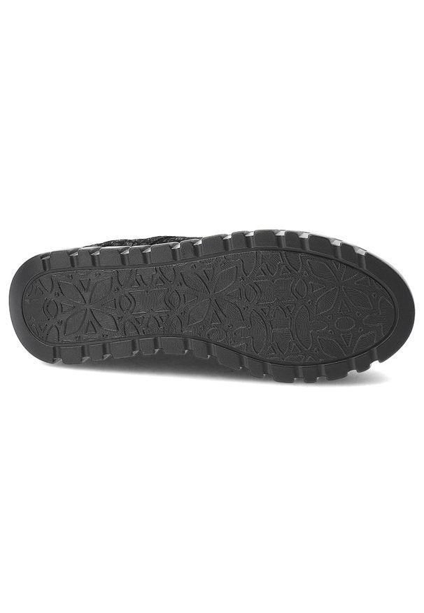 Czarne Sneakersy Filippo Eleganckie Obuwie Damskie. Okazja: na co dzień. Kolor: czarny. Szerokość cholewki: normalna. Wzór: kwiaty, aplikacja. Styl: elegancki