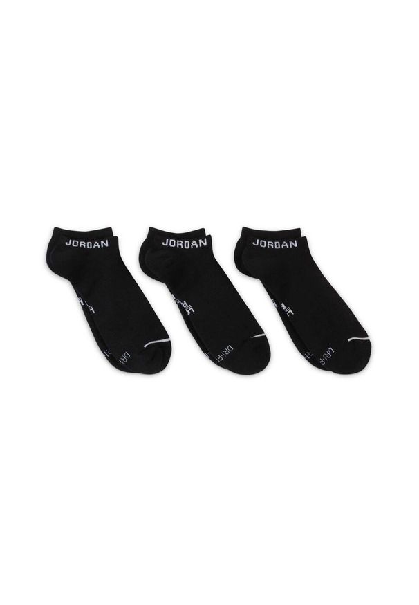 Jordan - Skarpety męskie nike air jordan jumpman no-show socks 3 pary. Kolor: czarny. Materiał: poliester, elastan. Sport: piłka nożna