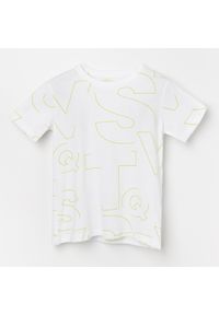 Reserved - Bawełniany t-shirt z nadrukiem -. Kolor: biały. Materiał: bawełna. Wzór: nadruk #1