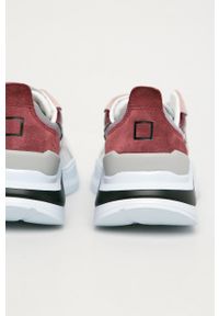 D.A.T.E. - Buty Fuga. Nosek buta: okrągły. Zapięcie: sznurówki. Kolor: biały. Materiał: syntetyk, materiał, zamsz, skóra. Szerokość cholewki: normalna. Obcas: na obcasie. Wysokość obcasa: średni #5