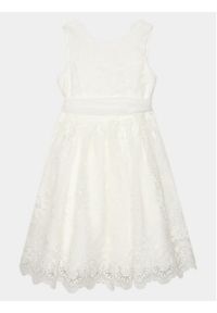 Abel & Lula Sukienka elegancka 5038 Biały Regular Fit. Kolor: biały. Materiał: bawełna. Styl: elegancki