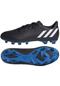 Adidas - Buty piłkarskie adidas Predator Edge.4 FxG M GV9876 czarne czarne. Zapięcie: sznurówki. Kolor: czarny. Materiał: syntetyk, guma. Sport: piłka nożna