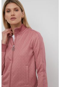 MICHAEL Michael Kors bluza damska kolor różowy wzorzysta. Okazja: na co dzień. Kolor: różowy. Materiał: poliester, dzianina. Styl: casual #5