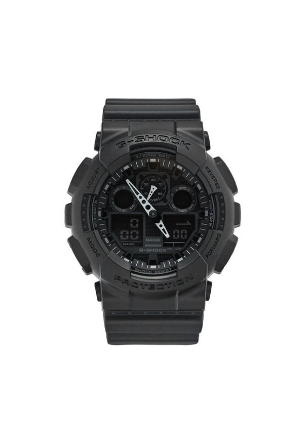 G-Shock Zegarek GA-100-1A1ER Czarny. Kolor: czarny. Materiał: syntetyk