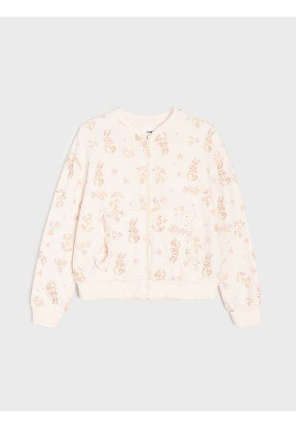 Sinsay - Bluza bomber z motywem królików - różowy. Kolor: różowy