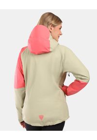 Damska wodoodporna kurtka hardshell Kilpi MAMBA-W. Kolor: beżowy. Materiał: hardshell