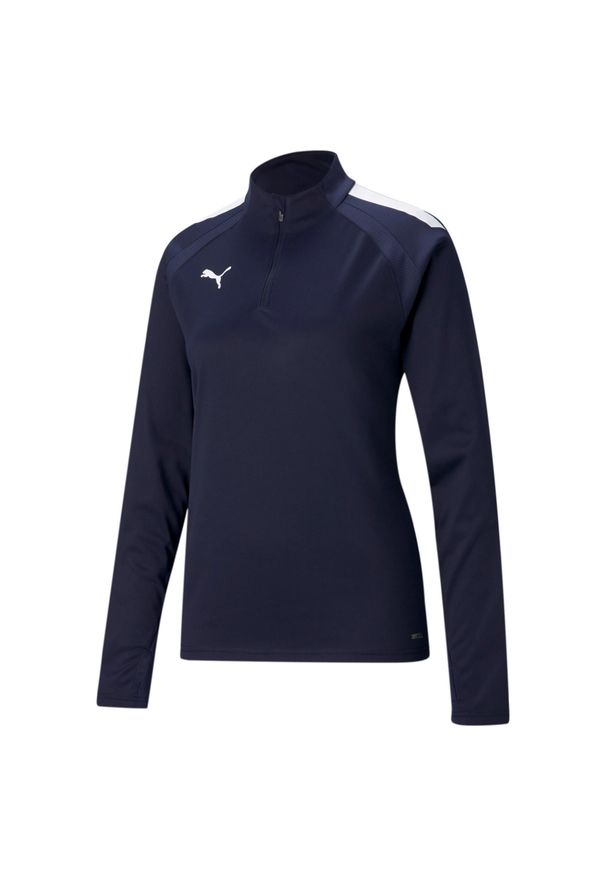 Damski top treningowy 1/4 zip Puma Team Liga. Kolor: biały, niebieski, wielokolorowy. Sport: fitness, piłka nożna